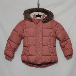 Old Navy Frost-Free Faux-Fur Lined Hooded Puffer Jacket for Girls - Size XS